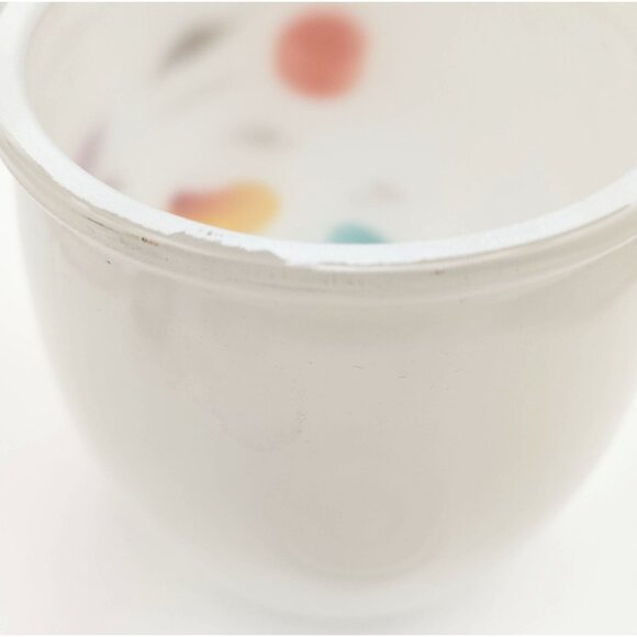 Vintage Bartlett Collins White Gay Fad Canister Cookie Jar Frosted Glass Handpai - Picture 16 of 16